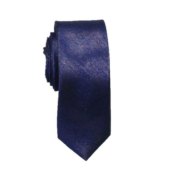 (5/$25‎ SALE ✅) VAN HEUSEN Mens Silk Blend Blue Metallic Traditional Neck Tie - Picture 1 of 6